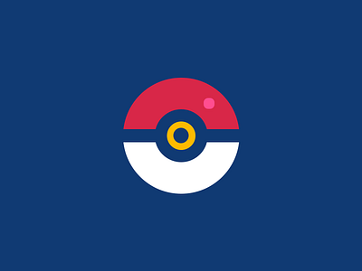 Poké Ball - Flat Version by Ahmed Gamal on Dribbble