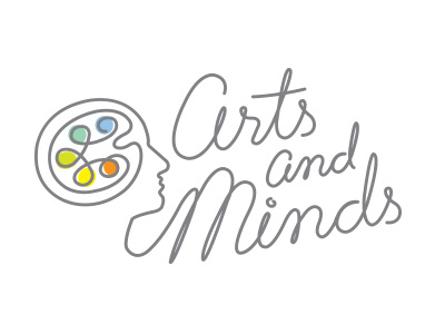 Arts And Minds logo concept dos arts brain identity logo minds