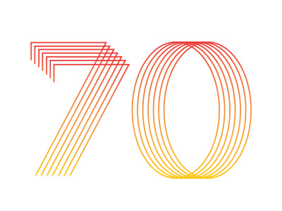 70 1970 70s gradient lines op art typography