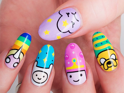 Mathematical Nails! adventure time applications appliq manicure nail art nail wraps stickers