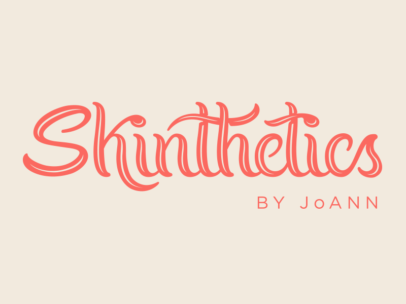 Skinthetics cursive hand done inline lettering script typography