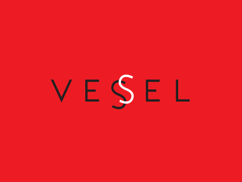 Vessel branding clean identity logo simple ss typography