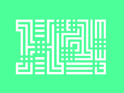 Ha! block geometric lettering lines maze op art square type typography