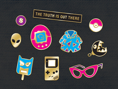 90’s enamel pin set 90s bright cartoon enamel gold icon mario pins pokemon pop culture rocko video game