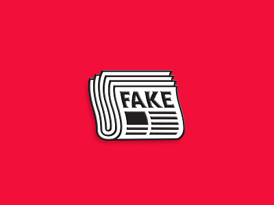 Fake News enamel pin fake free press icon journalism journalist lapel pin logo mark media newspaper trump