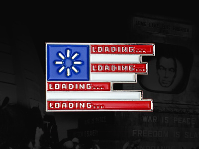 Net Neutrality 1984 america big brother censorship enamel pin flag freedom internet lapel pin net neutrality patriotism trump