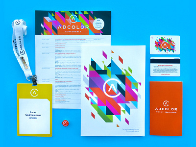 Adcolor Conference & Awards branding bright colorful conference diversity geometric identity pattern stationary