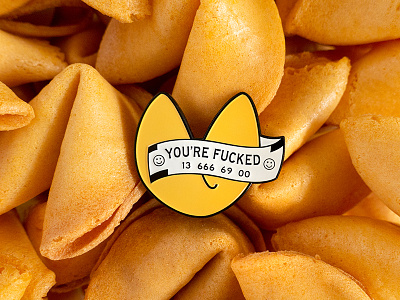 JUNK-O Truthful Fortune Cookie Enamel Pin