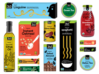 365 By Whole Foods Market Packaging branding food grocery health illustration juice logo matisse organic packaging pasta saul bass