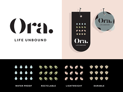 Ora Clothing line branding branding clothing fashion icons logo modern print recycled sustainable