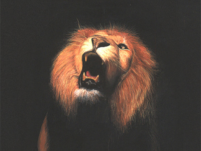 Lion - Painting @ 2002 art lion painting realistic