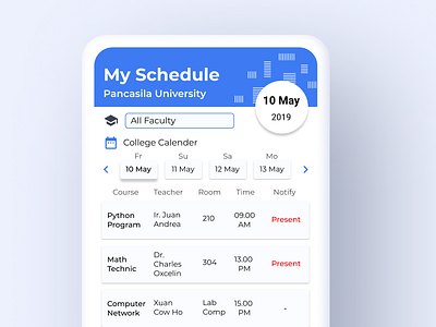 Lecture Schedule App