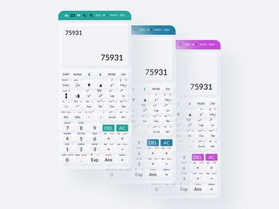 Scientific Calculator App app branding design flat ui ux