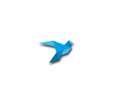 Origami bird icon logo logo design logodesign