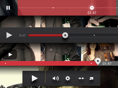 Video Players icons play buttons seek bar video video player