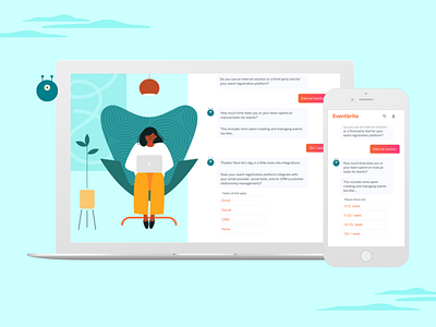 Eventbrite — Efficiency Chatbot brand design chatbot visual design web design