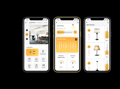 Smart Home App app design flat ui ux