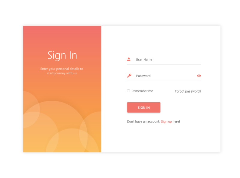 Option3 login red by Amol Bharambe on Dribbble