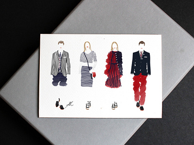 BROOKS BROTHERS BY THOM BROWNE 2015 resort 2015 2015resort brooksbrothers fashion illustration fashion illustrator fashionillustration fashionweek illustration sokidahee thombrowne