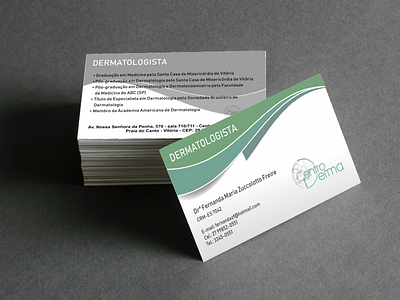 Centro Derma | Cartão de Visita branding bussines card bussiness card card card design cartão de visita design design gráfico