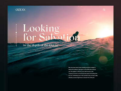 Ozean art graphic design motion graphics ocean ozean sunset surf surffilm surfing ui water waves web web design