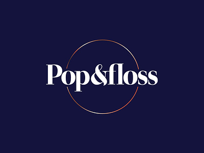 Pop & floss branding copper design graphic design logo logo design serif typography vector