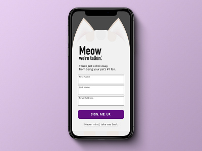 DailyUI - 001 // Sign Up dailyui mobile sign up ux