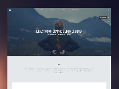 Simple Portfolio Template bio design flat graphic minimal portfolio simple social template ui web works