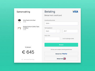 Daily Ui 002 - Credit Card Check-Out form check out checkout creditcard form shop