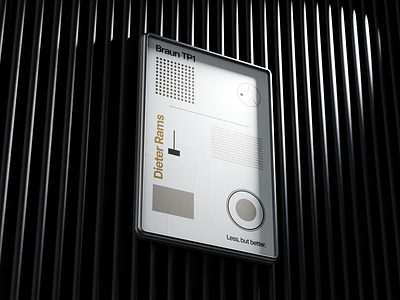 Dieter Rams - Braun TP1 Poster