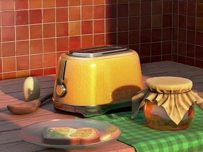 Toaster 3D animation product design 3d 3d illustration 3dsmax animation design illustration illustration digital motion graphics render ui