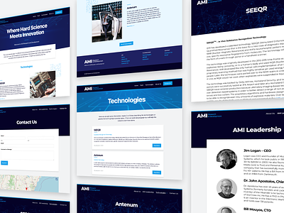 AMI Website covid19 desktop landing page seeqr site technology web web design website