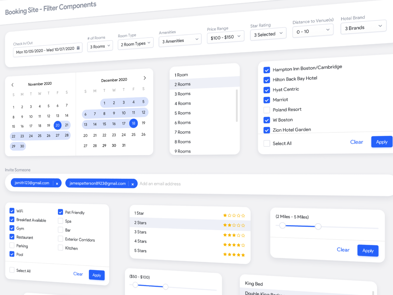 Filter Components UI by Wawandco on Dribbble