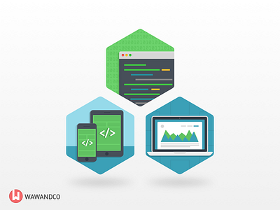 Illustrations code desktop devices hexagon icons identity illustration mobile sketch ui web