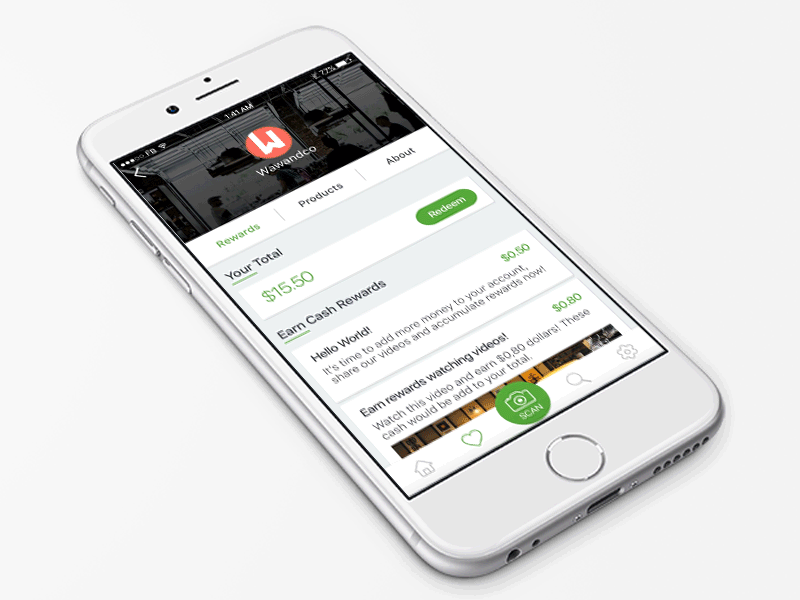 UI Animation rewards gif brand navigation tabs blur mobile scroll swipe ios motion animation