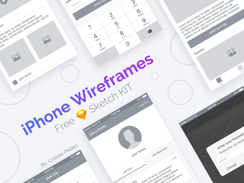 iPhone Wireframes mobile app ux wireframes guide style sketch iphone ios
