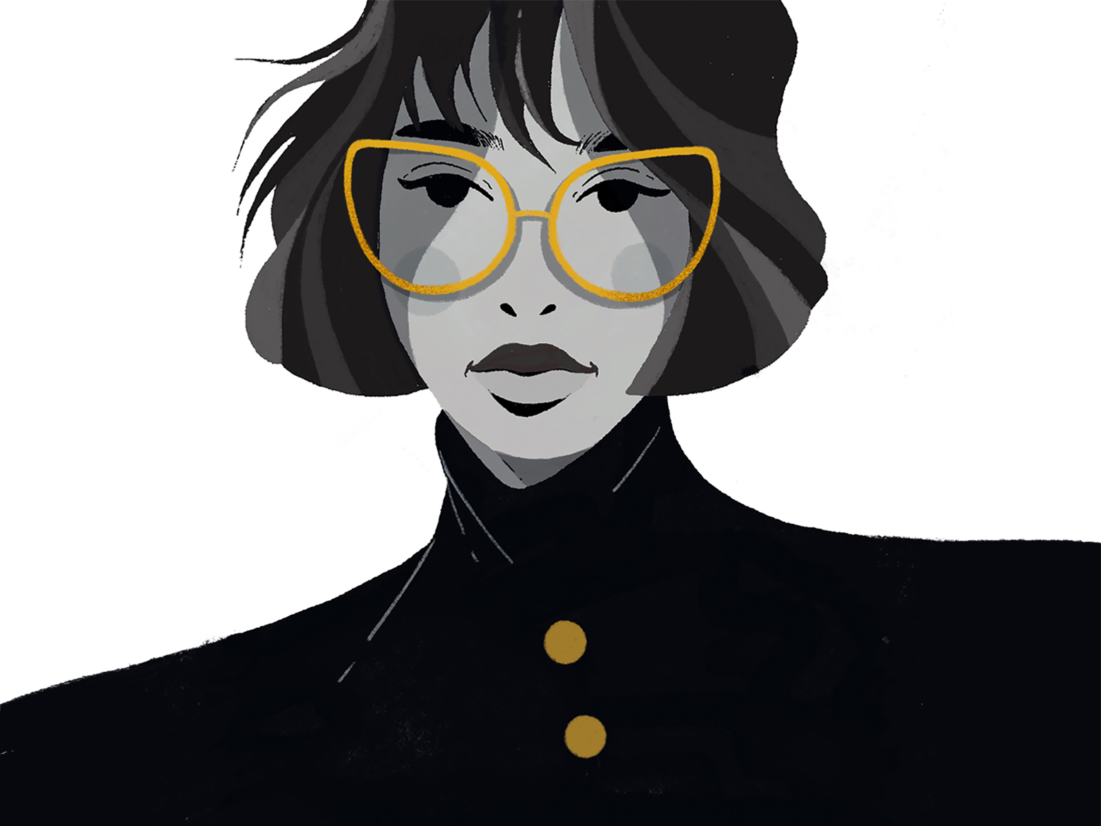 Woman in black by Elaheh Shakeri on Dribbble