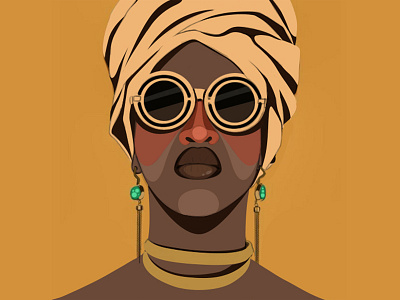 A woman from Africa africa african face design face illustration portrait vector vector illustrations woman