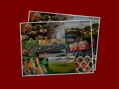 Indonesian Postcard design dribbbleweeklywarmup indonesia postcard typography weekly warm up weeklywarmup