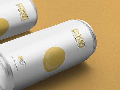 Beverage Can Label Design beverage branding can can design design dribbbleweeklywarmup fiction illustration label labeldesign packaging soda sunny side up typography white yellow