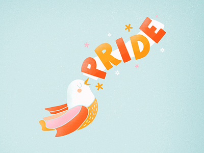 Pride bird design handlettering handtype illustration lettering letters pride type typography