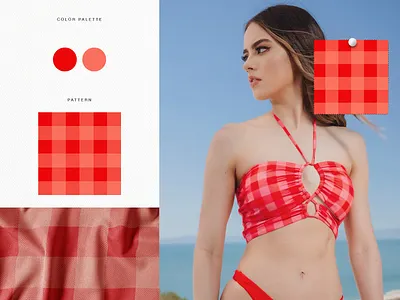 Pattern design - Gingham design fabric fashion gingham graphic design illustration pattern swimwear texture