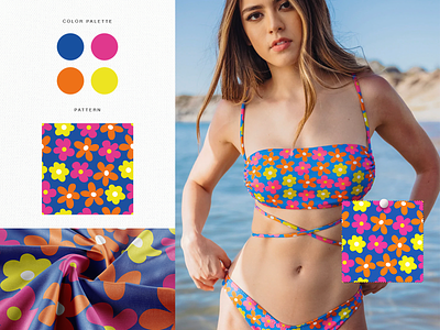 Pattern design - Floral design fabric floral graphic design illustration pattern swimwear texture