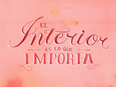 El Interior es lo que Importa heart lettering letters love quote type typography valentinesday