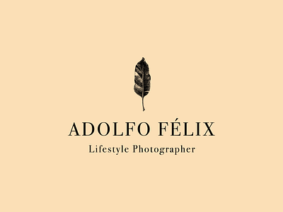 Adolfo Félix Lifestyle Photographer branding identity leaf logo logotype photographer photography type typography