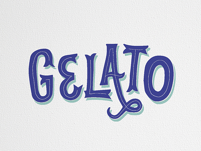Gelato design gelato graphic handlettering handtype icecream lettering letters type typography