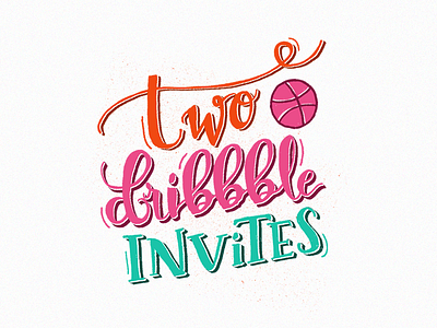 2 Invites handtype illustration invitations invite invites lettering letters type typography