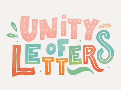 Unity of Letters handlettering illustration lettering letters stars type typography