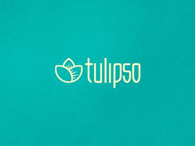 Tulipso flower logo nature tulip turqoise