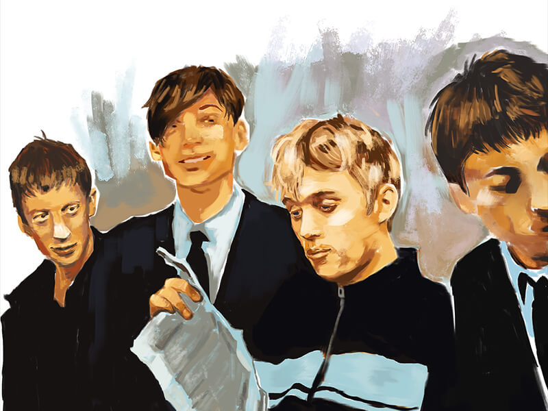 Modern Life is Rubbish damon albarn gorillaz fan art music britain color acrylic art oils drawing painting